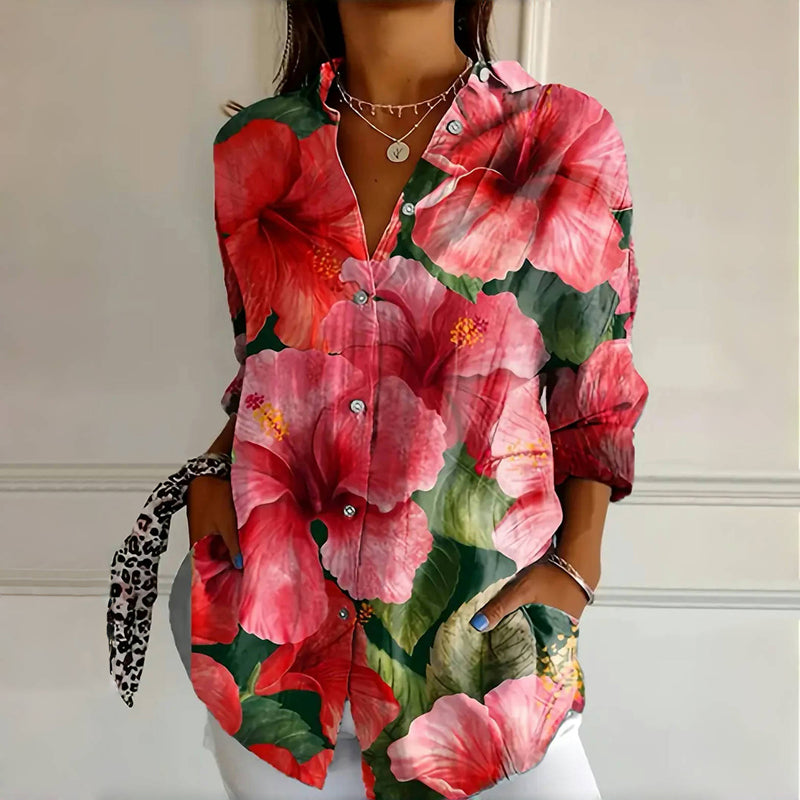 Lindy | Vintage Bloemenprintblouse