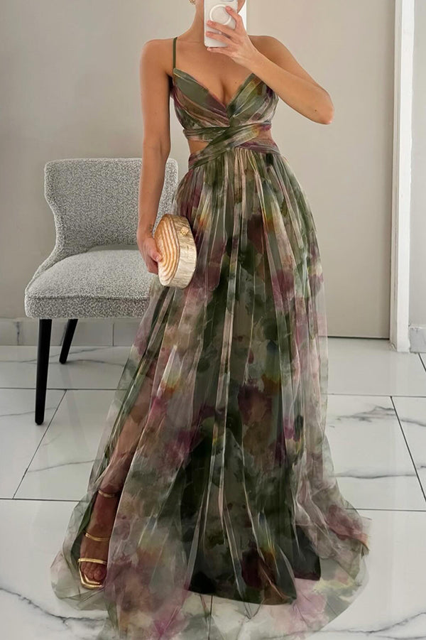 Amara - Prachtige maxi-jurk met bloemenprint
