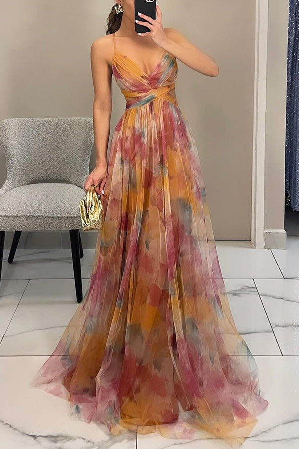 Amara - Prachtige maxi-jurk met bloemenprint