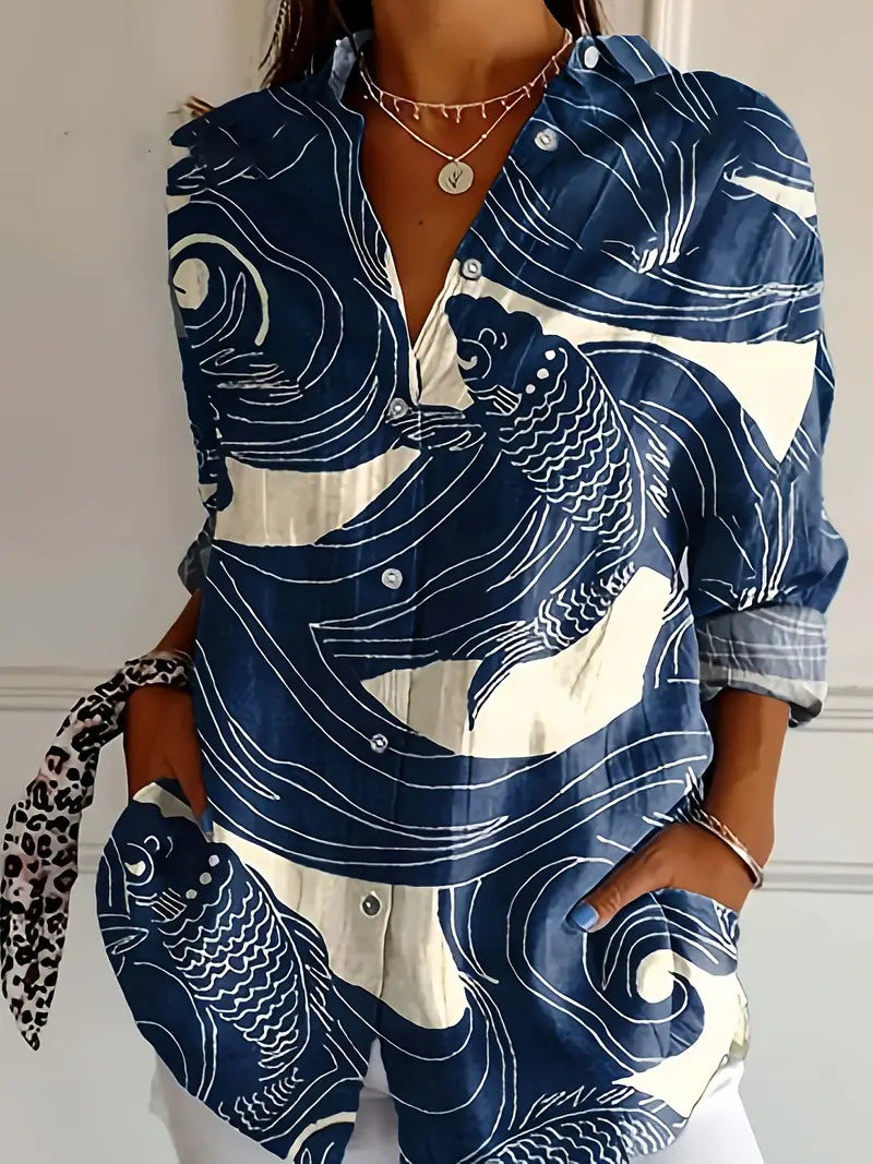 Lindy | Vintage Bloemenprintblouse