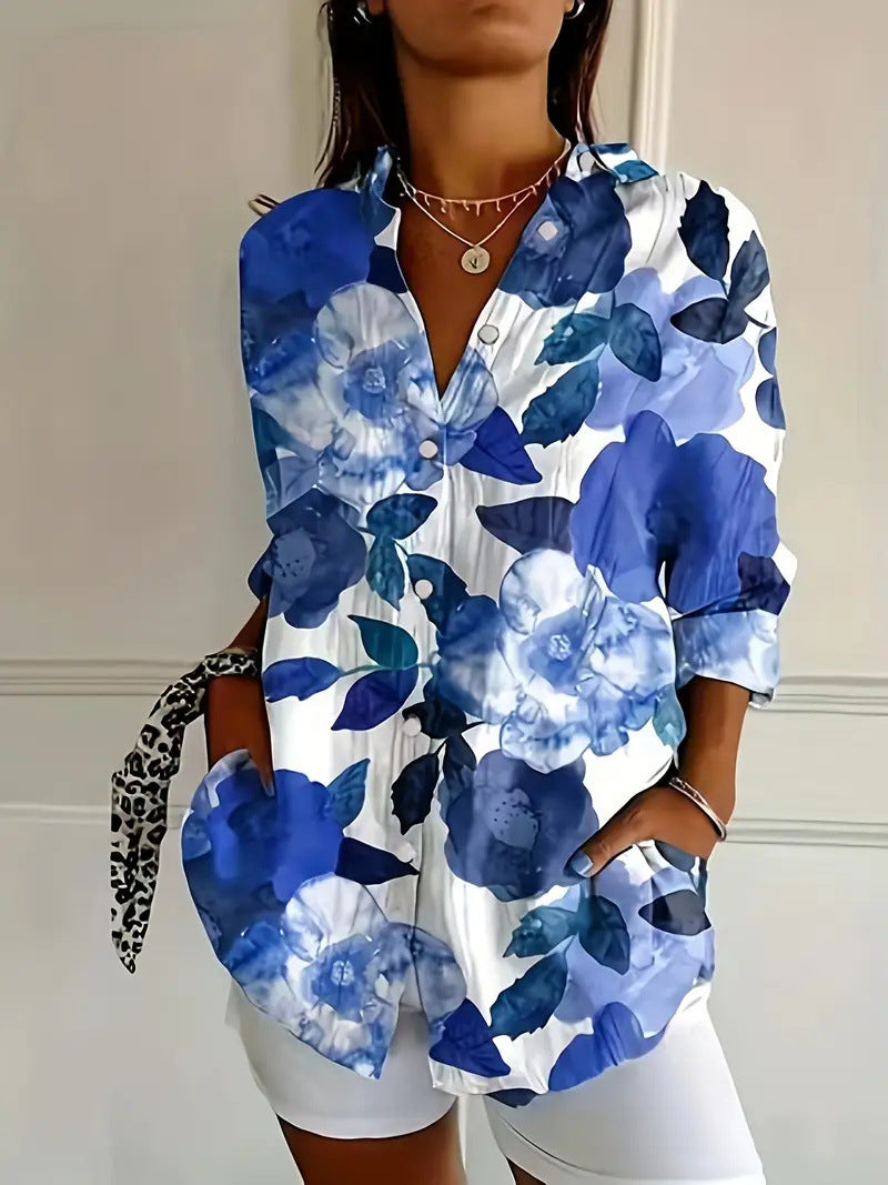 Lindy | Vintage Bloemenprintblouse