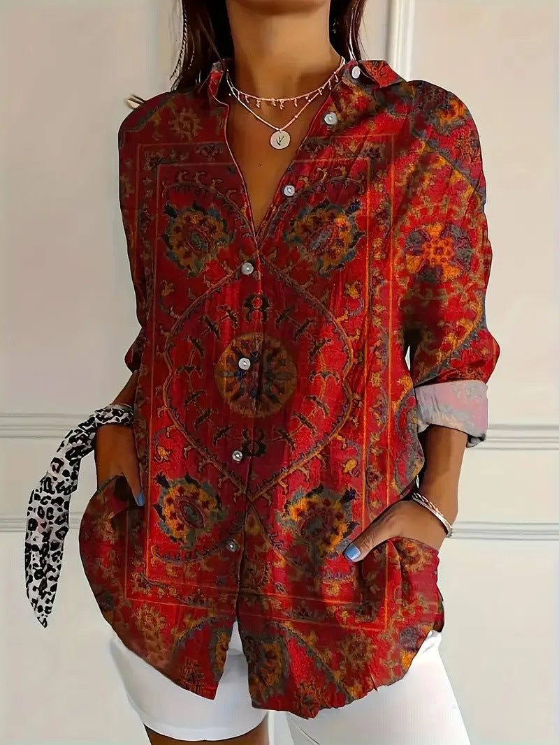 Lindy | Vintage Bloemenprintblouse
