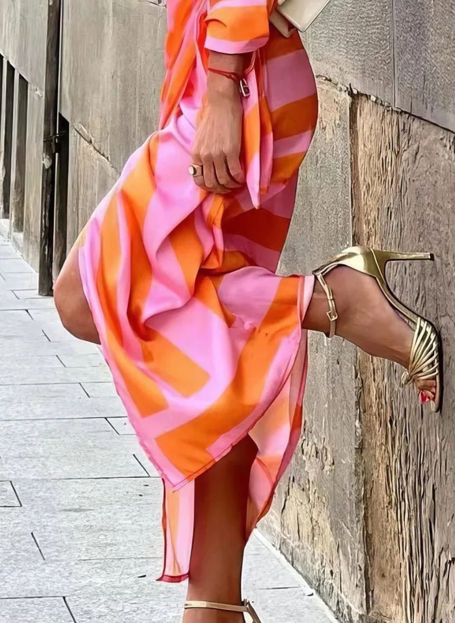 Sanne | Luxe Wikkeljurk met Print