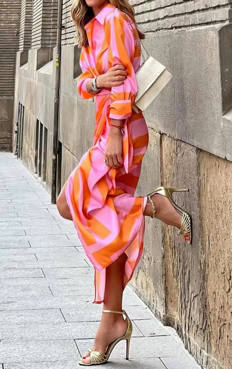 Sanne | Luxe Wikkeljurk met Print